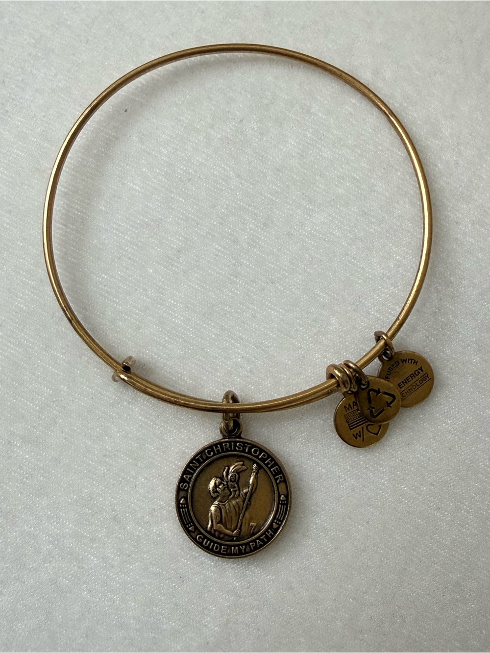Alex and Ani Saint Christopher Guide My Path Bangle Rafaelian Gold
